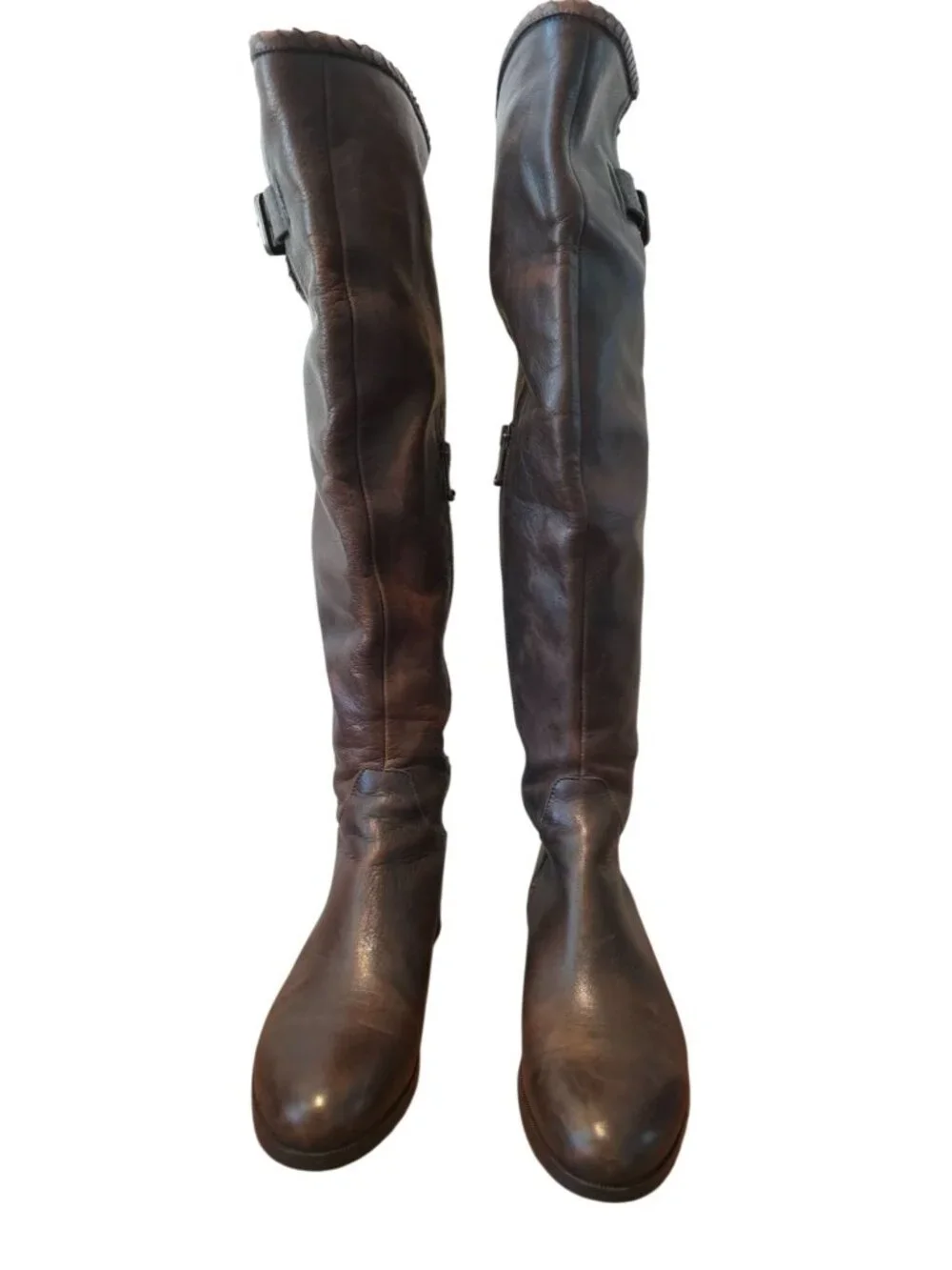 Alberto Bressan Brown Over-The-Knee Leather Boots Womens Sz 35 (5) Made In Italy - Picture 2 of 13